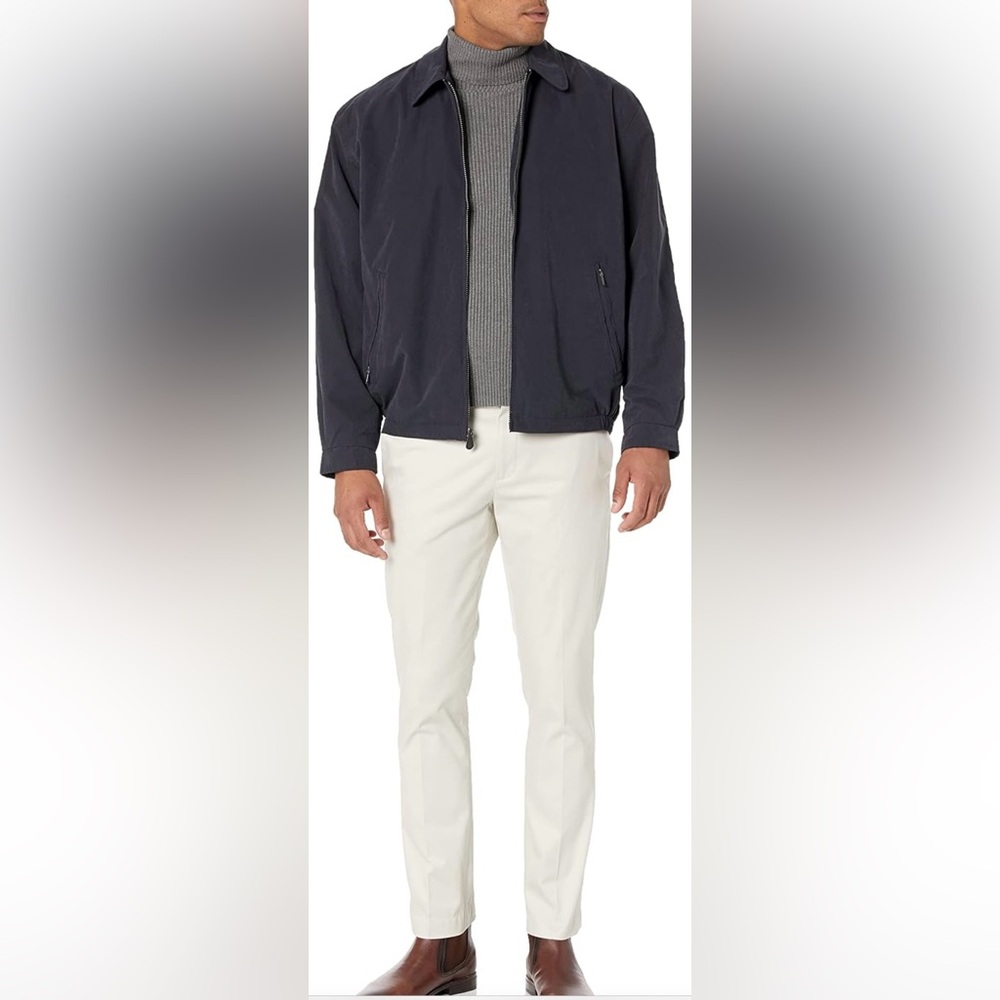 NWT London Fog Men's Auburn Zip-Front Golf Jacket in Black, Size 3XT